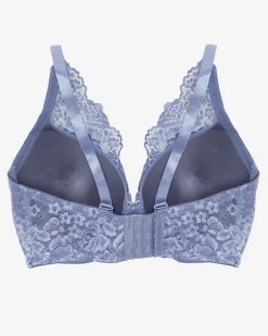 Codzienne^Royalfashion Biustonosz z fioletowo-niebieską koronką różowy