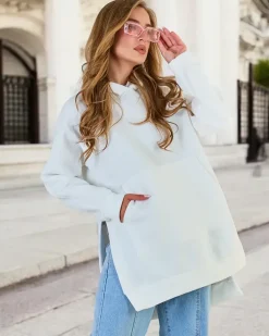 Bluzy^Royalfashion Bluza damska oversize krem