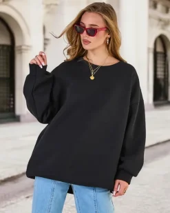 Bluzy^Royalfashion Bluza damska oversize czarny