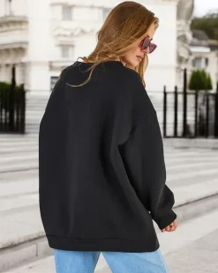 Bluzy^Royalfashion Bluza damska oversize czarny