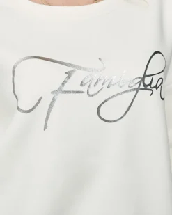 Bluzy^Royalfashion Bluza damska z napisem w kolorze m biały