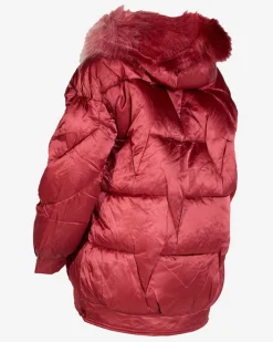 Kurtki / Marynarki / Płaszcze^Royalfashion Bordowa damska kurtka zimowa z syntetycznym ociepleniem Bordowy