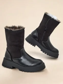 Botki Z Delikatnym Ociepleniem^Royalfashion Botki damskie Zolie czarny