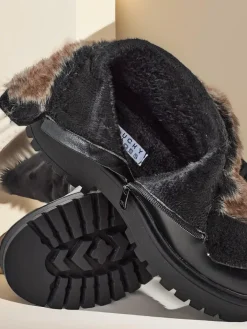 Botki Z Delikatnym Ociepleniem^Royalfashion Botki damskie Zolie czarny