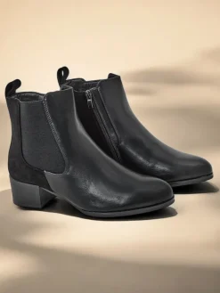 Botki Z Delikatnym Ociepleniem|Botki Na Słupku^Royalfashion Botki damskie Virto czarny