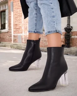 Botki Bez Ocieplenia|Botki Na Słupku^Royalfashion Botki damskie na słupku Ovnese