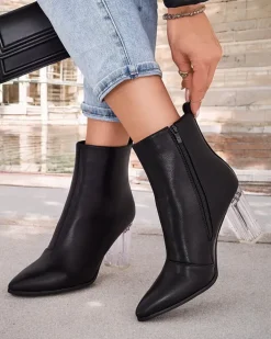 Botki Bez Ocieplenia|Botki Na Słupku^Royalfashion Botki damskie na słupku Ovnese