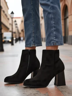 Botki Na Słupku|Nowość^Royalfashion Botki damskie Fiolon