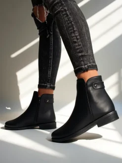 Botki Z Delikatnym Ociepleniem|Botki Na Słupku^Royalfashion Botki damskie Eweoz