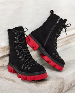 Botki Z Delikatnym Ociepleniem^Royalfashion Botki damskie sznurowane Xorri