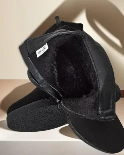 Botki Z Delikatnym Ociepleniem|Botki Na Koturnie^Royalfashion Botki damskie na koturnie Nerri czarny