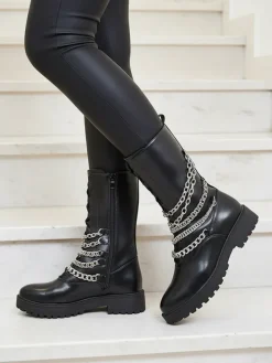 Workery|Botki Z Delikatnym Ociepleniem^Royalfashion Botki damskie typu workery w kolorze m Goserre czarny