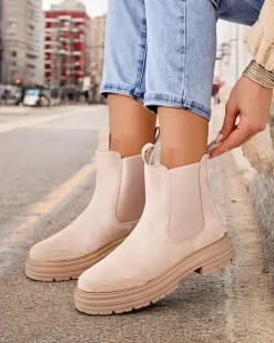 Botki Z Delikatnym Ociepleniem|Botki Na Płaskim Obcasie^Royalfashion Botki damskie z ozdobnym paskiem Ozzoas