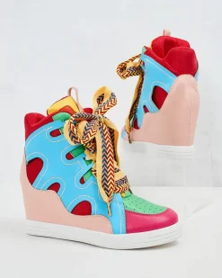 Botki Bez Ocieplenia|Botki Na Koturnie^Royalfashion botki na koturnie damskie Ropon Wielokolorowe