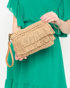 Wiklinowe I Słomiane|Małe Torebki^Royalfashion Brązowa słomiana torebka damska