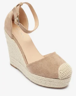 Sandały Na Koturnie^Royalfashion Brązowe damskie sandały na koturnie Meylasi brązowy