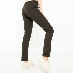 Jeansy^Royalfashion Brązowe spodnie jeansowe damskie