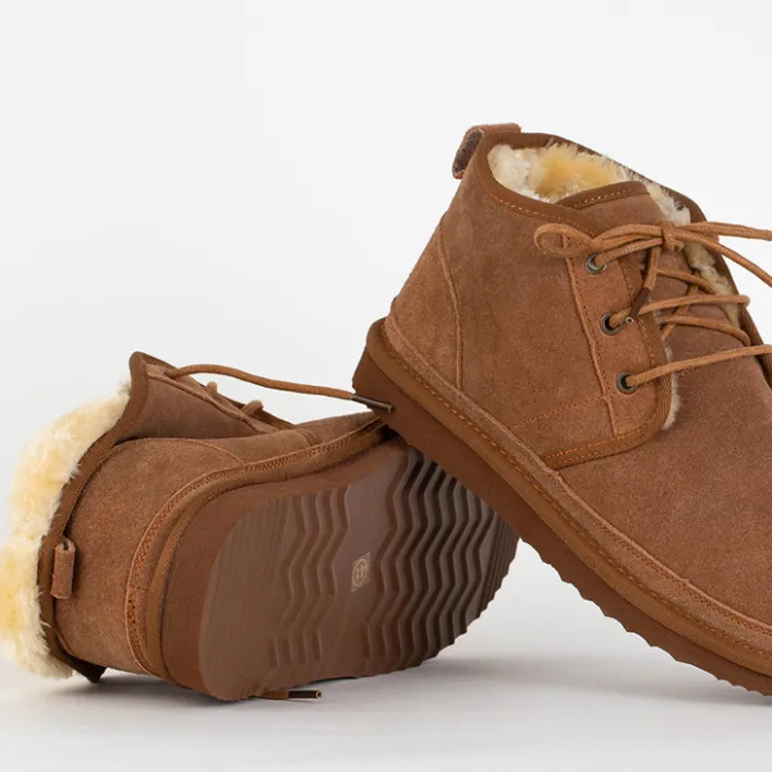 Śniegowce^Royalfashion Camelowe męskie buty a'la śniegowce Gavin brązowy