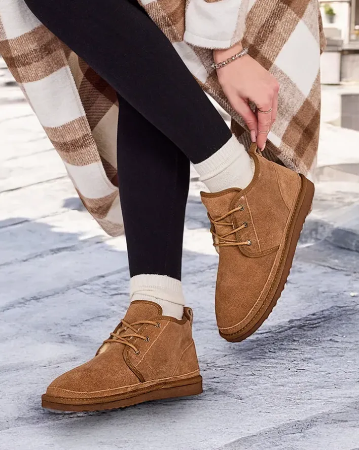 Śniegowce^Royalfashion Camelowe męskie buty a'la śniegowce Gavin brązowy