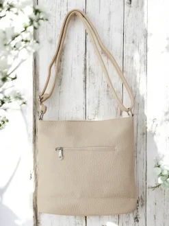 Małe Torebki^Royalfashion Casualowa damska torebka z eko skóry Jasny beż