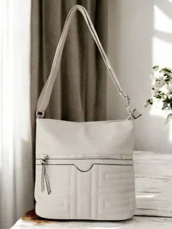 Małe Torebki^Royalfashion Casualowa damska torebka z eko skóry beżowy