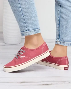 Trampki^Royalfashion Ciemnoróżowe damskie tenisówki Isyia Bordowy