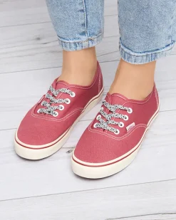 Trampki^Royalfashion Ciemnoróżowe damskie tenisówki Isyia Bordowy