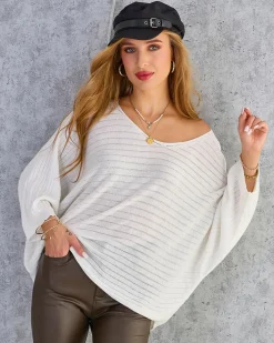 Swetry^Royalfashion Cienki damski sweterek biały