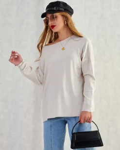 Swetry^Royalfashion Cienki damski sweterek Ecru