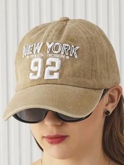 Czapki|Czapki I Kapelusze^Royalfashion Czapka z Daszkiem Unisex New York 92 beżowy