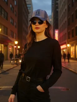 Czapki|Czapki I Kapelusze^Royalfashion Czapka z Daszkiem Unisex NY Granatowy