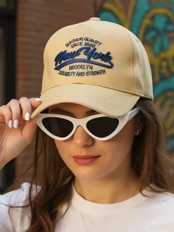 Czapki|Czapki I Kapelusze^Royalfashion Czapka z Daszkiem New York Unisex beżowy