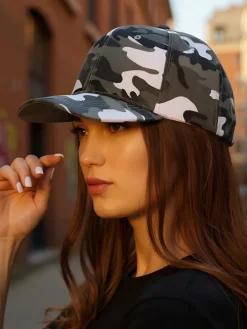 Czapki I Kapelusze^Royalfashion Czapka z daszkiem moro CamoFlex Ciemnoszary