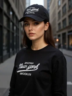 Czapki I Kapelusze|Czapki^Royalfashion Czapka z Daszkiem New York Brooklyn Unisex czarny