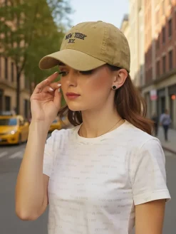 Czapki|Czapki I Kapelusze^Royalfashion Czapka z Daszkiem Unisex New York jasny brązowy