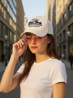 Czapki|Czapki I Kapelusze^Royalfashion Czapka z Daszkiem New York Unisex Jasny beż