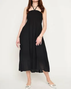 Sukienki Letnie|Sukienki Długie^Royalfashion Czarna sukienka midi PLUS SIZE czarny