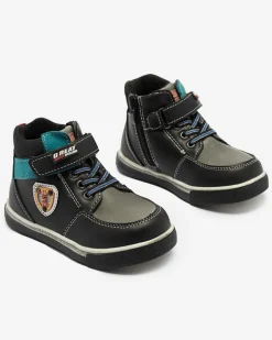 Chłopięce^Royalfashion Czarne chłopięce botki Wiasio czarny
