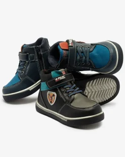 Chłopięce^Royalfashion Czarne chłopięce botki Wiasio czarny