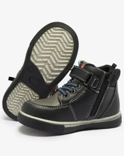Chłopięce^Royalfashion Czarne chłopięce botki Wiasio czarny