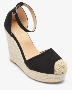 Sandały Na Koturnie^Royalfashion Czarne damskie sandały na koturnie Meylasi czarny