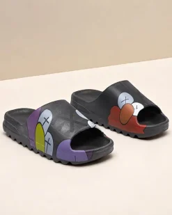 Klapki Basenowe|Klapki Płaskie^Royalfashion Czarne damskie klapki Elmino czarny