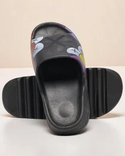 Klapki Basenowe|Klapki Płaskie^Royalfashion Czarne damskie klapki Elmino czarny