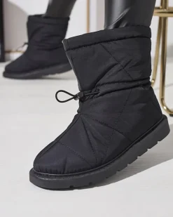 Śniegowce^Royalfashion Czarne damskie ocieplane buty a'la śniegowce Kaliolen czarny