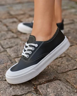 Trampki^Royalfashion Czarne damskie tenisówki Lorino czarny