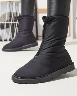 Śniegowce^Royalfashion Czarne damskie buty a'la śniegowce Tirigga czarny