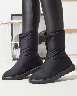 Śniegowce^Royalfashion Czarne damskie buty a'la śniegowce Tirigga czarny