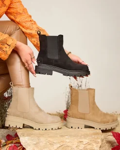 Botki Z Delikatnym Ociepleniem|Botki Na Płaskim Obcasie^Royalfashion Czarne damskie ocieplane botki Comfy Walk czarny