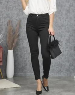 Jeansy^Royalfashion Czarne spodnie damskie rurki