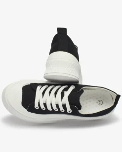 Trampki^Royalfashion Czarne sportowe trampki na platformie Luceri czarny